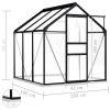 vidaXL Greenhouse with Base Frame Anthracite Aluminum 38.9 ftÂ¬â‰¤