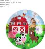 Farm Animals Tableware Party Supplies Decorations Birthday Disposable Paper Plate Dinnerware Set Serves 10 Guests for Boy Kids Perfect Packs Plates; N