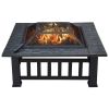 Upland Charcoal Fire Pit with Cover-Antique Finish