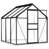 vidaXL Greenhouse with Base Frame Anthracite Aluminum 38.9 ftÂ¬â‰¤