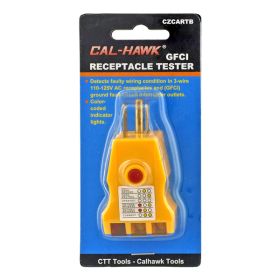 3 Prong GFCI Receptacle Electric Current Tester - Cal-Hawk