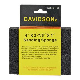 60 Grit 4" x 2.88" x 1" Sanding Sponge - Davidson