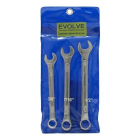 Evolve - 3 pc. Combination Spanner Wrench - SAE Standard