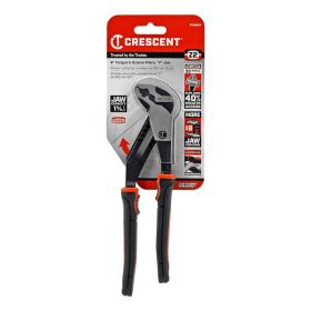 Crescent Tools 8.75" K9 V Jaw Black Oxide Tongue and Groove Grip Pliers - RTZ28CGV