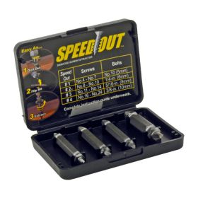 4 Pc. Speed Out Damaged Screw Extractor Titanium Drill Bits