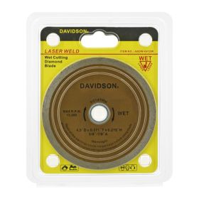 4.5" Davidson Laser Weld Wet Cutting Diamond Blade - Valley Industries ABDW-0412W