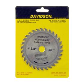 4-3/8" Davidson Carbide Tipped 30 Tooth Saw Blade - Valley Industries SAWC43830C