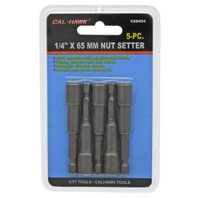 5-pc. 1/4" x 65mm Nut Setter