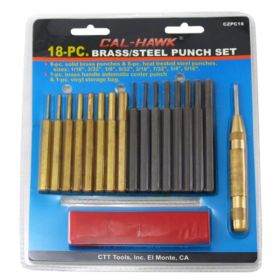 18-pc. Brass/Steel Punch Set