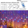 1pc; LED Star Curtain Lamp; USB Plug 11.5ft Festival Lights; Valentine's Day Decorative; Indoor; Outdoor; Wedding Party; Window Bedroom New Year Decor