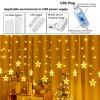 1pc; LED Star Curtain Lamp; USB Plug 11.5ft Festival Lights; Valentine's Day Decorative; Indoor; Outdoor; Wedding Party; Window Bedroom New Year Decor