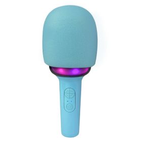 Wireless Karaoke Microphone; Handheld Mic with Speaker; Bluetooth-compatible for Smartphones; for party and song recording (Color: Blue, Ships From: China)