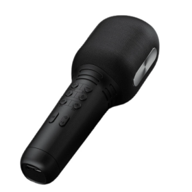 Wireless Karaoke Microphone Bluetooth 5.0 USB Handheld Condenser Mic Portable Professional Speaker Mini Home KTV Player Singing (Color: Black)