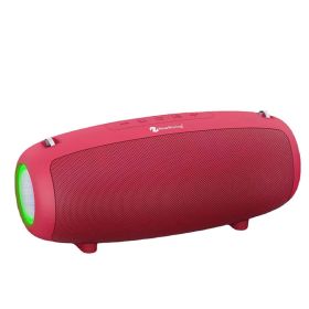 High Power bluetooth large powerful subwoofer Wireless Portable mp3 player karaoke home system music box FM Radio (Color: Red, Ships From: China)