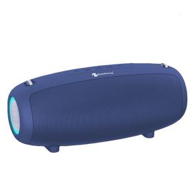 High Power bluetooth large powerful subwoofer Wireless Portable mp3 player karaoke home system music box FM Radio (Color: Blue, Ships From: China)