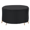 Circular Table Cover UV Water Resistant Outdoor Furniture Protector For Small Round Table Chairs Set