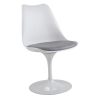 Swivel Tulip Side Chair for Kitchen and Dining Room Bar with Cushioned Seat and Curved Backrest, XH