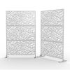 6.5 ft. H x 4 ft. W Laser Cut Metal Privacy Screen;  24"*48"*3 panels