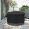 Circular Table Cover UV Water Resistant Outdoor Furniture Protector For Small Round Table Chairs Set