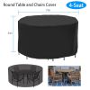 Circular Table Cover UV Water Resistant Outdoor Furniture Protector For Small Round Table Chairs Set