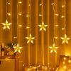 1pc; LED Star Curtain Lamp; USB Plug 11.5ft Festival Lights; Valentine's Day Decorative; Indoor; Outdoor; Wedding Party; Window Bedroom New Year Decor