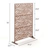 6.5 ft. H x 4 ft. W Laser Cut Metal Privacy Screen;  24"*48"*3 panels