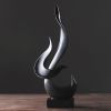 NORTHEUINS Resin Abstract Torch Figurines for Interior Home Living Room Bedroom Office Desktop Decoration Ornament Accessories