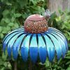 Cone Flower Bird Feeder Outdoor Garden Art Metal Bird Feeder Bring Support