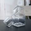 Transparent Glass Square Glass Vase Square Cylinder Fangkou Square Succulent Flower Pot Home Decoration Put Hydroponic Vase