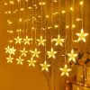 1pc; LED Star Curtain Lamp; USB Plug 11.5ft Festival Lights; Valentine's Day Decorative; Indoor; Outdoor; Wedding Party; Window Bedroom New Year Decor