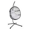 Hanging Chair;  Indoor Outdoor Hanging Egg Chair with Stand;  Durable Wicker Porch Swing Hammock Chair Sets;  Heavy Duty UV Protective Frame and Water