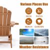 TALE Folding Adirondack Chair with Pullout Ottoman with Cup Holder, Oversized, Poly Lumber,  for Patio Deck Garden, Backyard Furniture, Easy to Instal