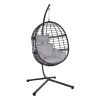 Hanging Chair;  Indoor Outdoor Hanging Egg Chair with Stand;  Durable Wicker Porch Swing Hammock Chair Sets;  Heavy Duty UV Protective Frame and Water